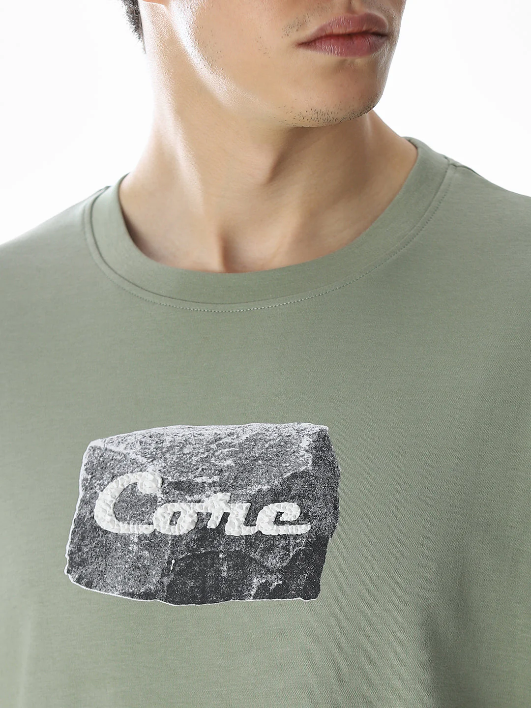 Green Printed Boxy Fit T-shirt - Image 5