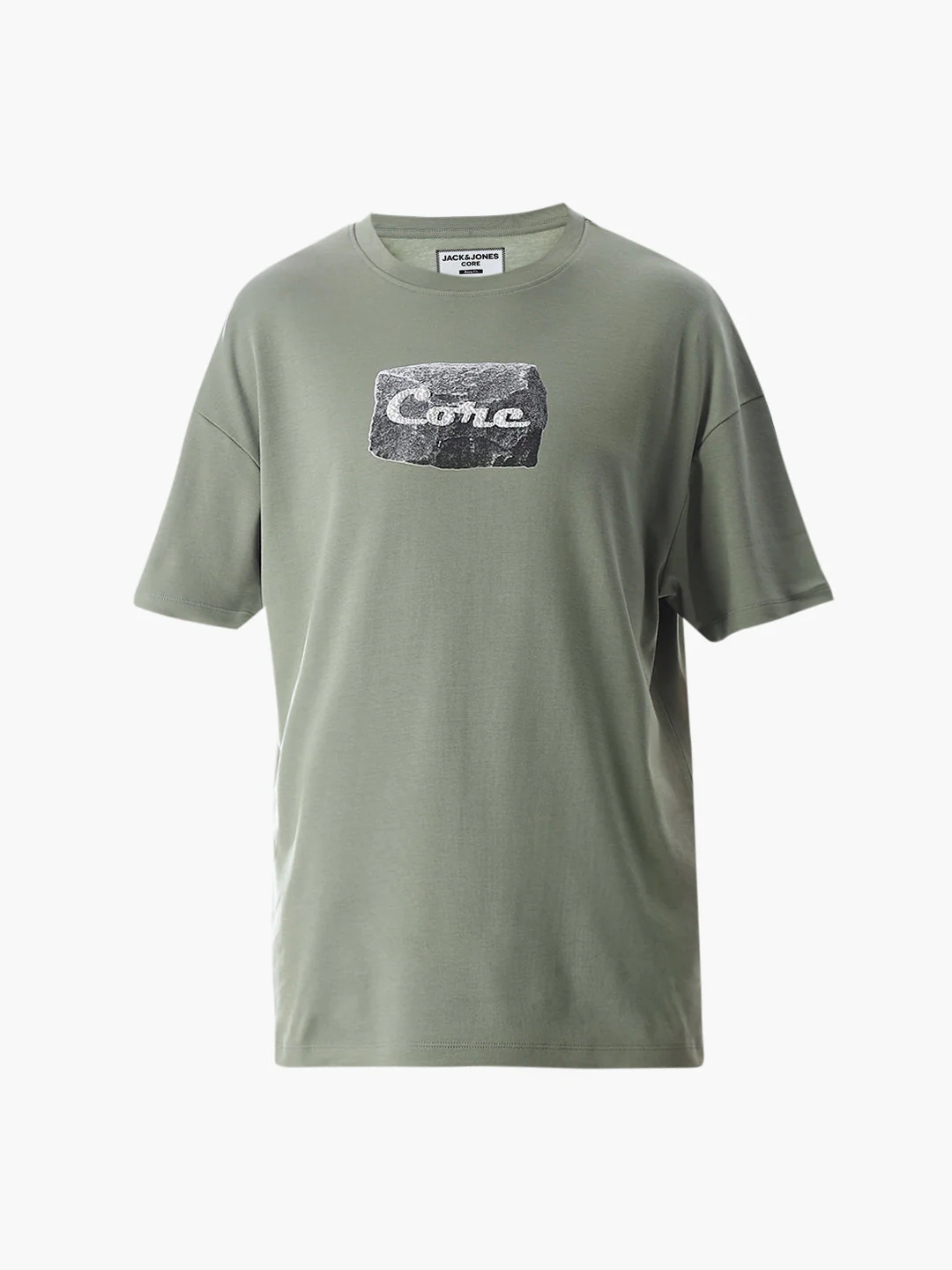 Green Printed Boxy Fit T-shirt - Image 7