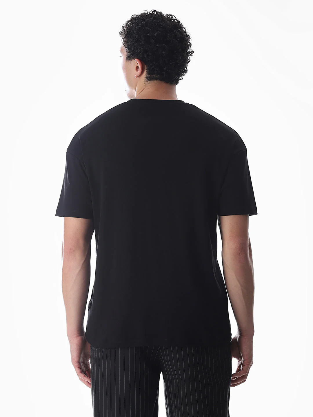 Black Cotton Oversized T-shirt - Image 4