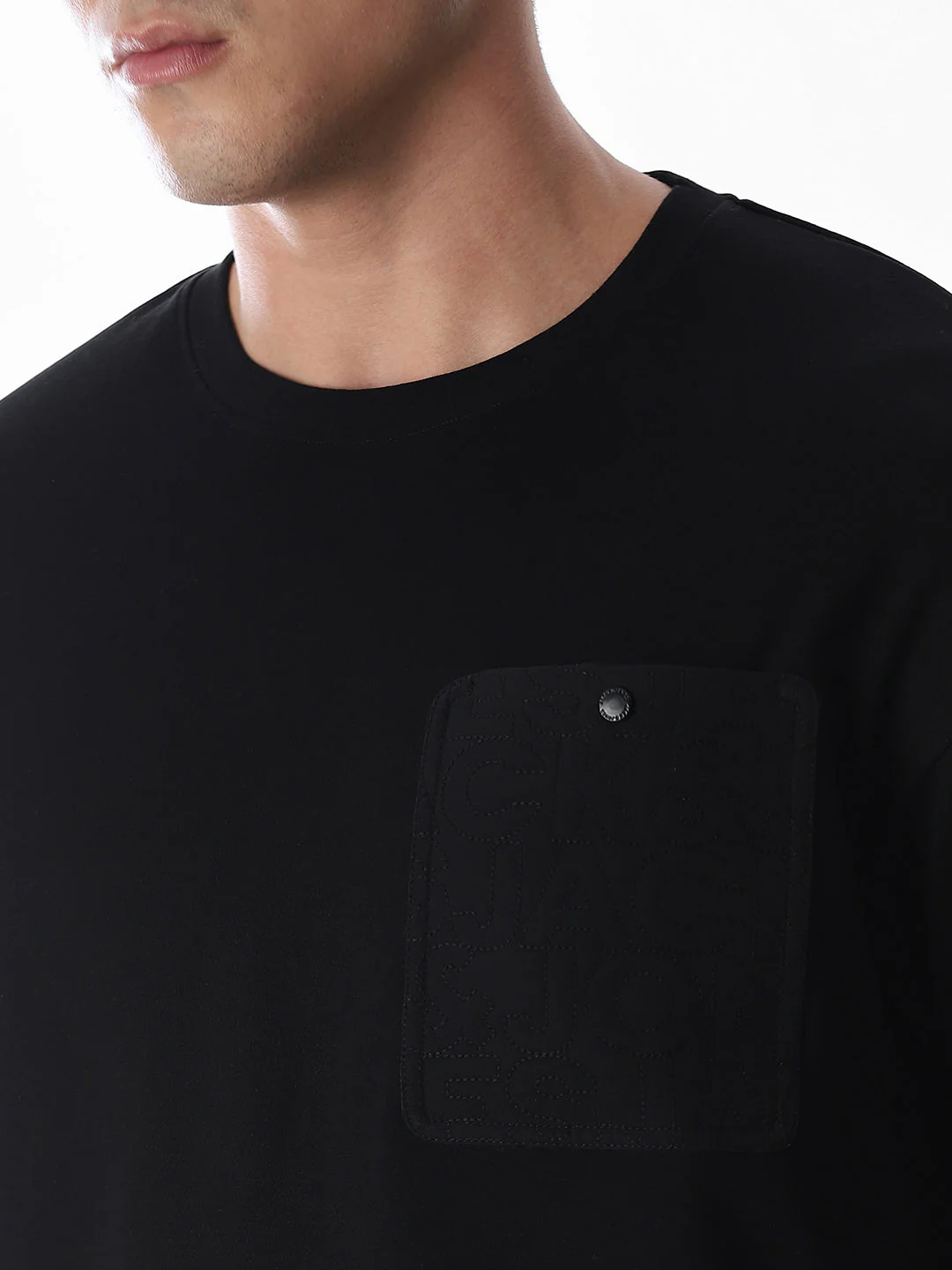 Black Cotton Oversized T-shirt - Image 5
