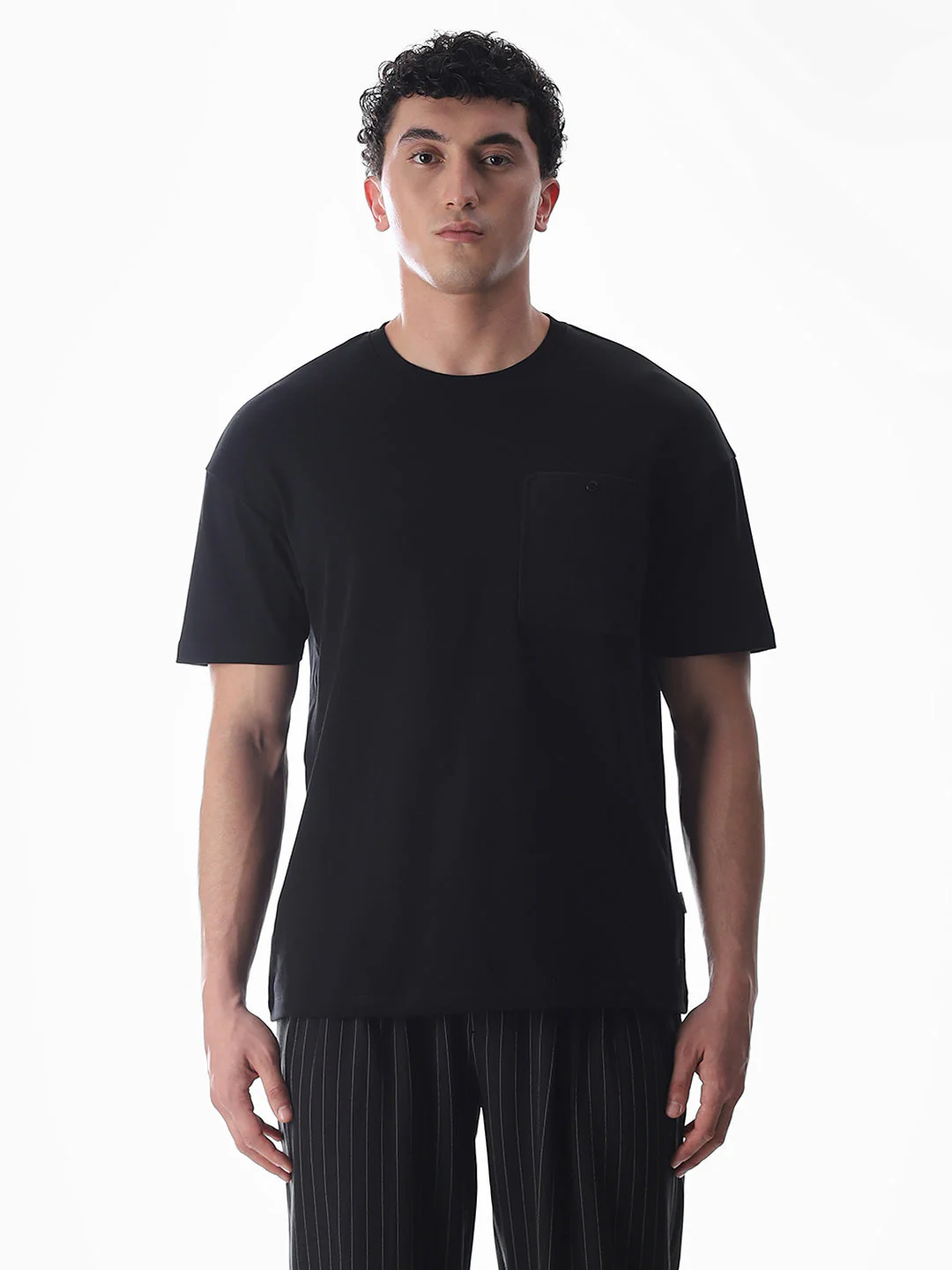 Black Cotton Oversized T-shirt - Image 8
