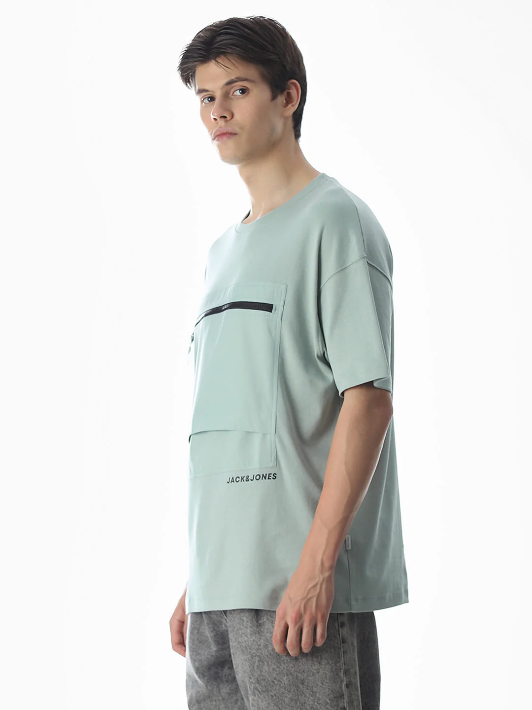 Greeb One-Patch Pocket Oversized T-shirt - Image 3