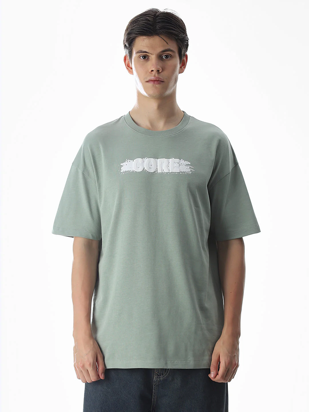 Green Logo Print Oversized T-shirt - Image 8