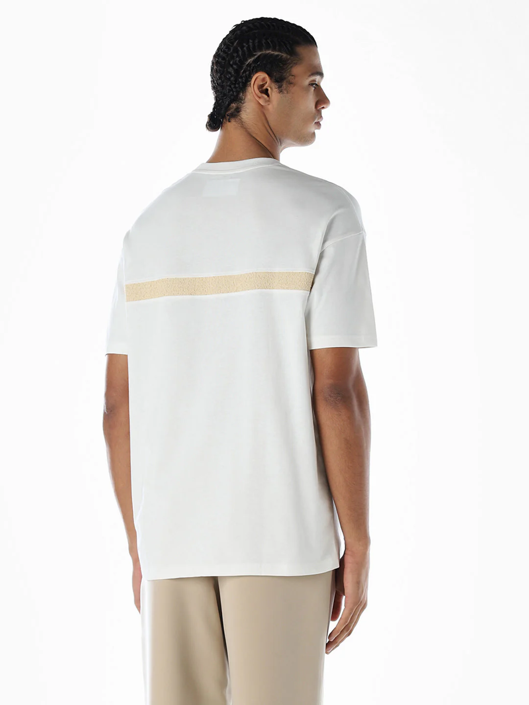 Contrast Pocket Cotton Oversized T-shirt - Image 4