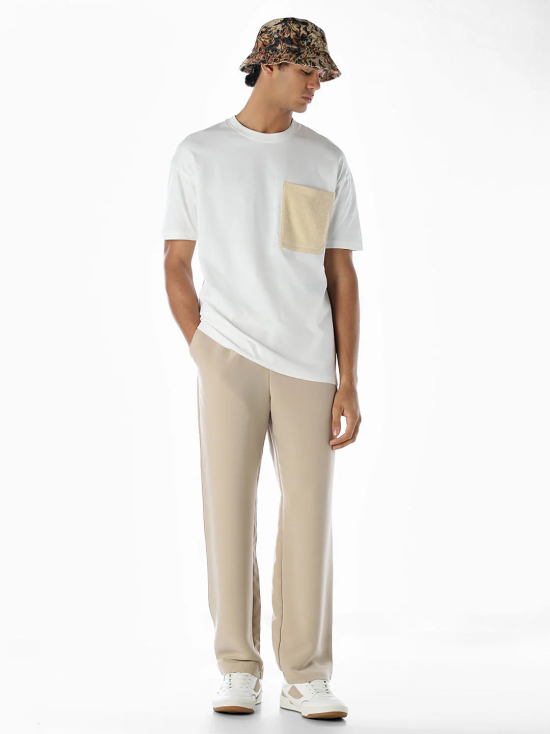 Contrast Pocket Cotton Oversized T-shirt - Image 7