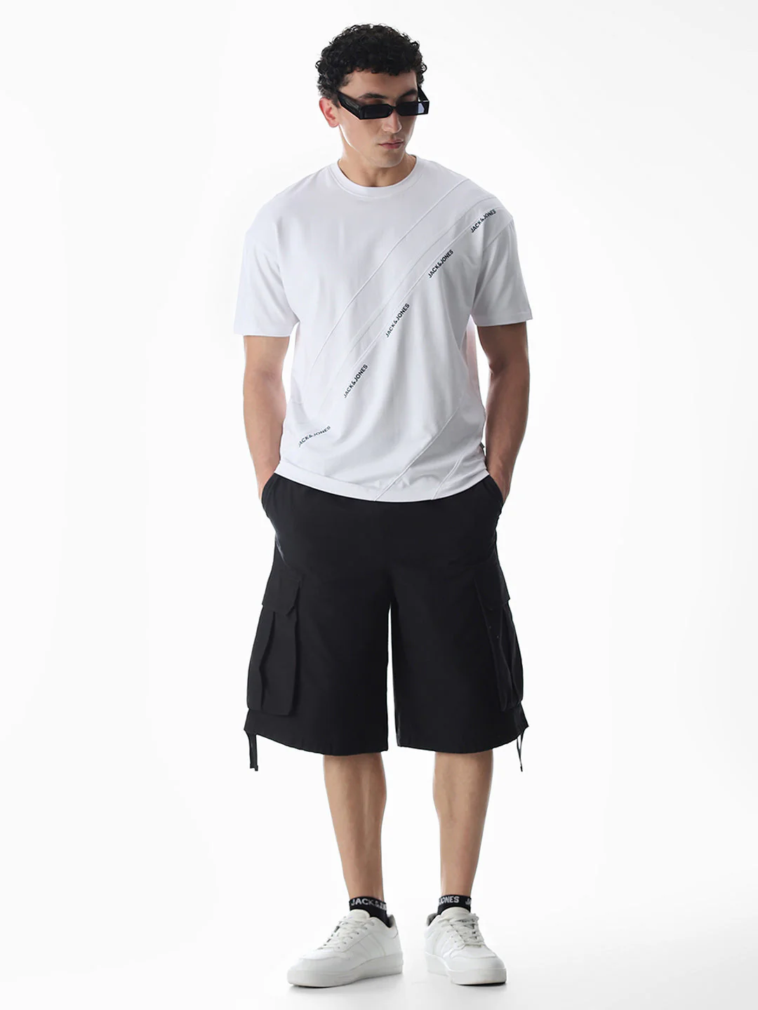 White Logo Print Oversized T-shirt - Image 6