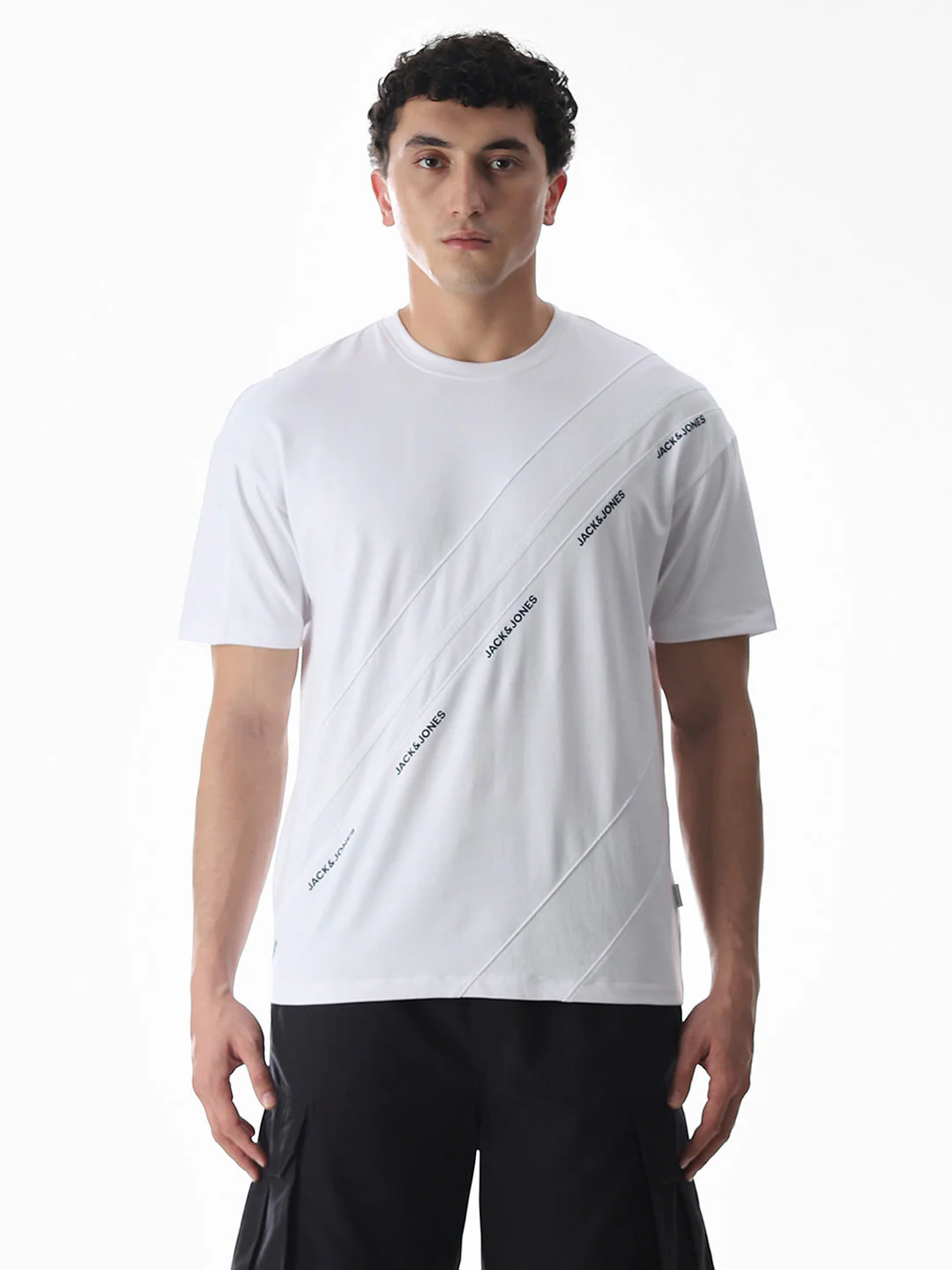White Logo Print Oversized T-shirt - Image 8