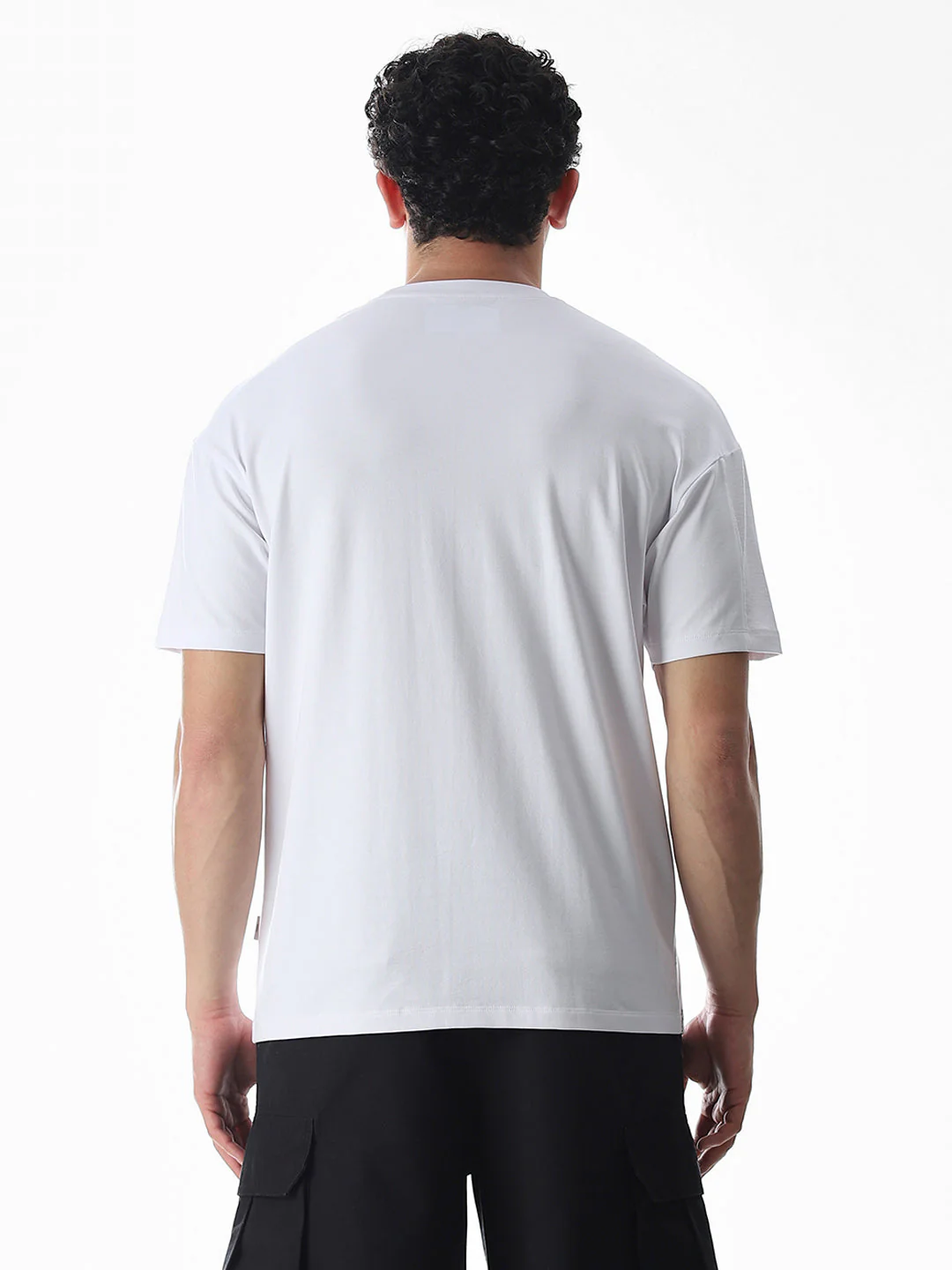 White Logo Print Oversized T-shirt - Image 9