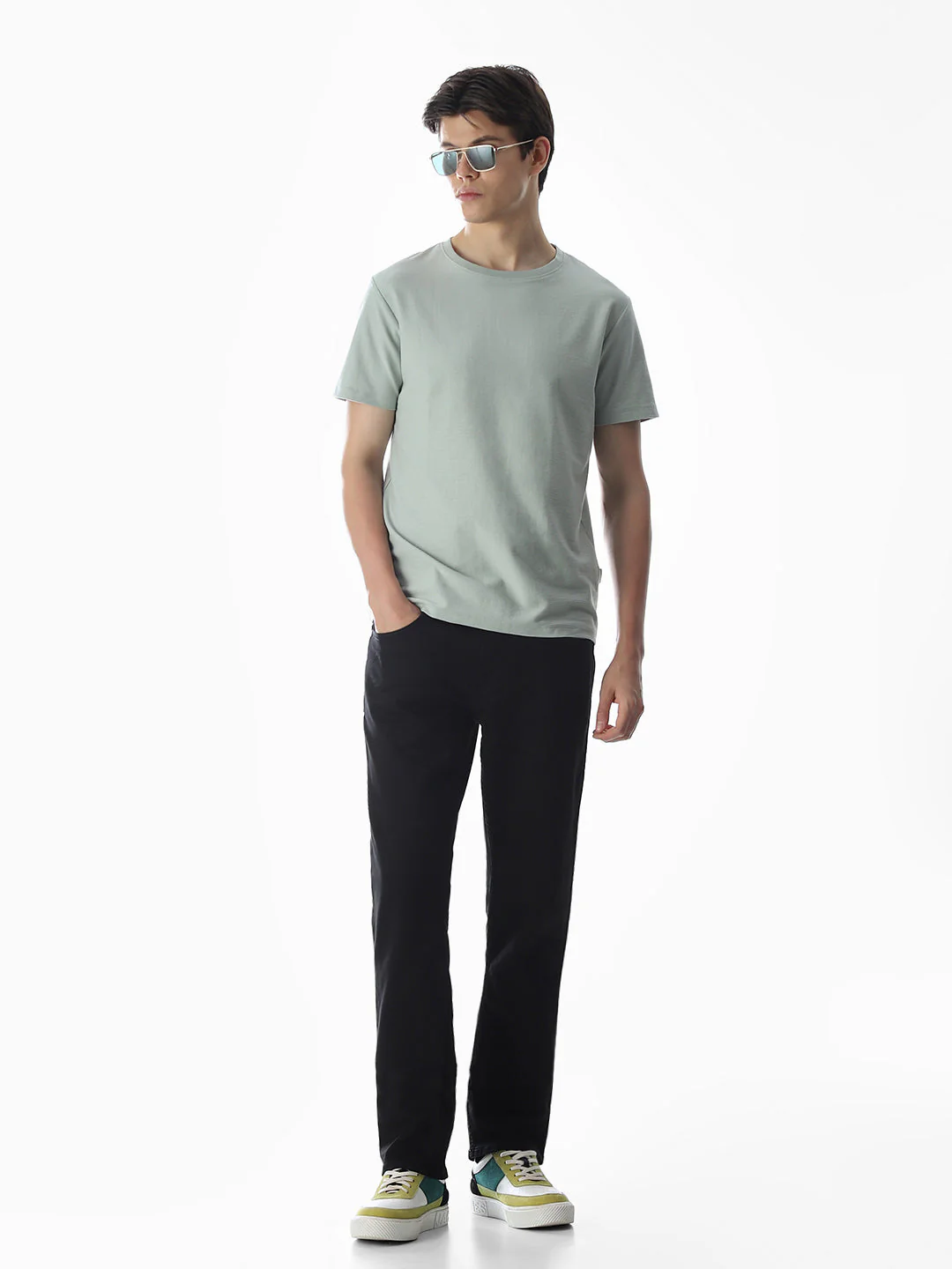 Green Cotton Jacquard T-shirt - Image 6