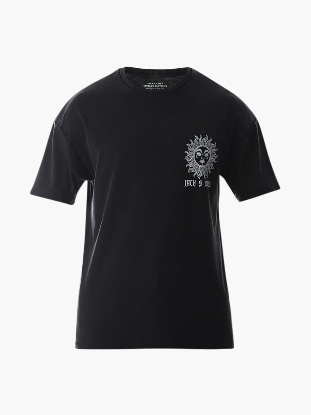 Black Printed Boxy Fit T-shirt - Image 7