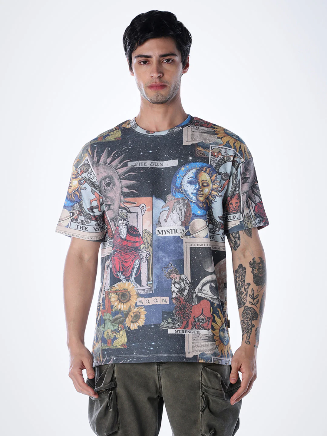 Printed Crew Neck Oversized T-shirt - Image 2