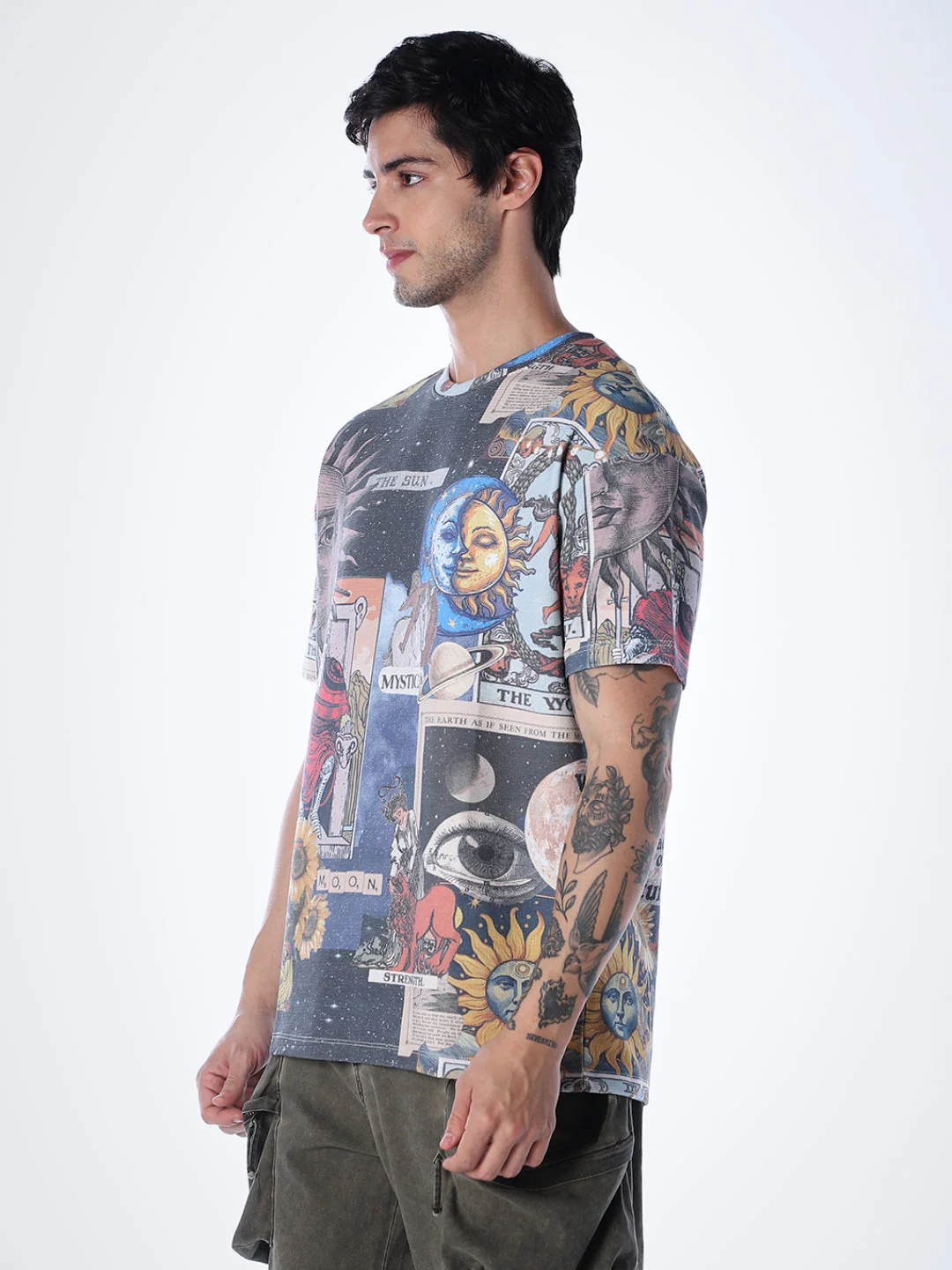Printed Crew Neck Oversized T-shirt - Image 3