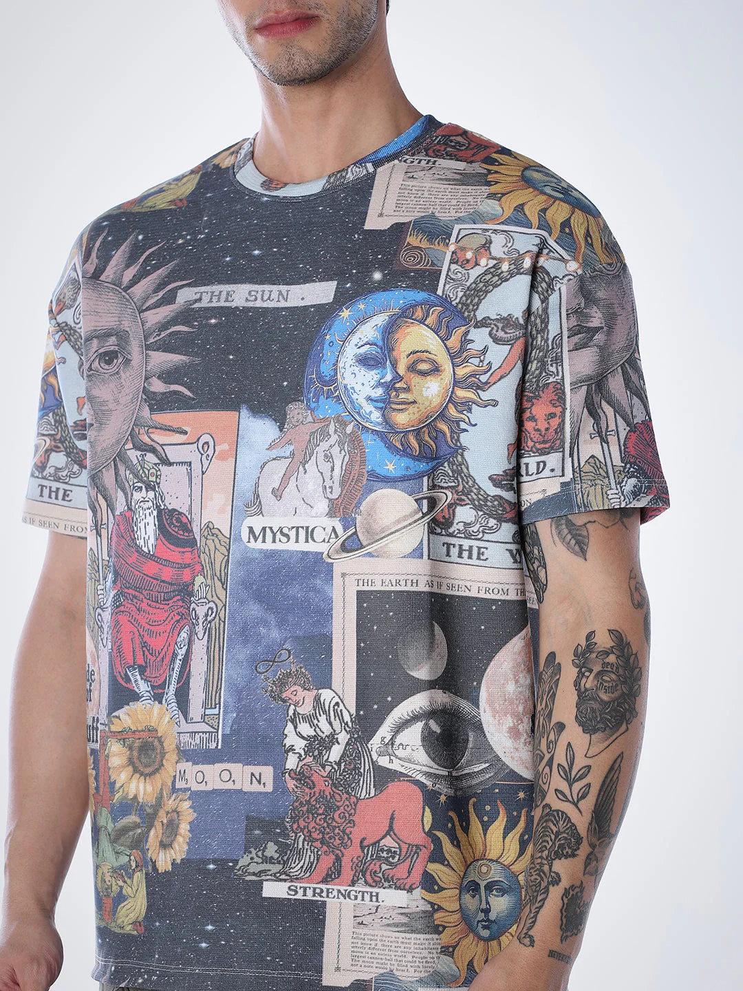 Printed Crew Neck Oversized T-shirt - Image 5