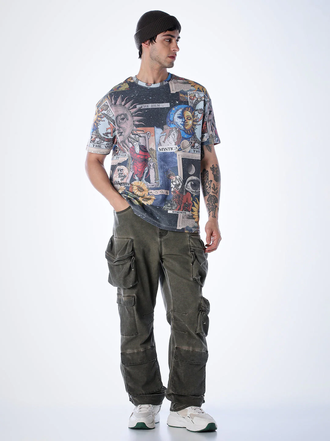 Printed Crew Neck Oversized T-shirt - Image 6