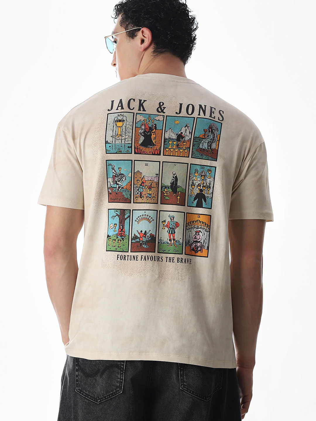 Tarot Card Printed Boxy Fit T-shirt