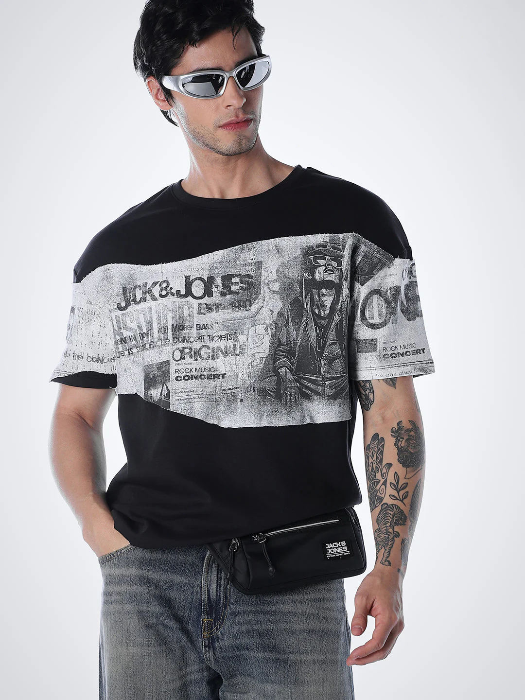 Patchwork Cotton Oversized T-shirt