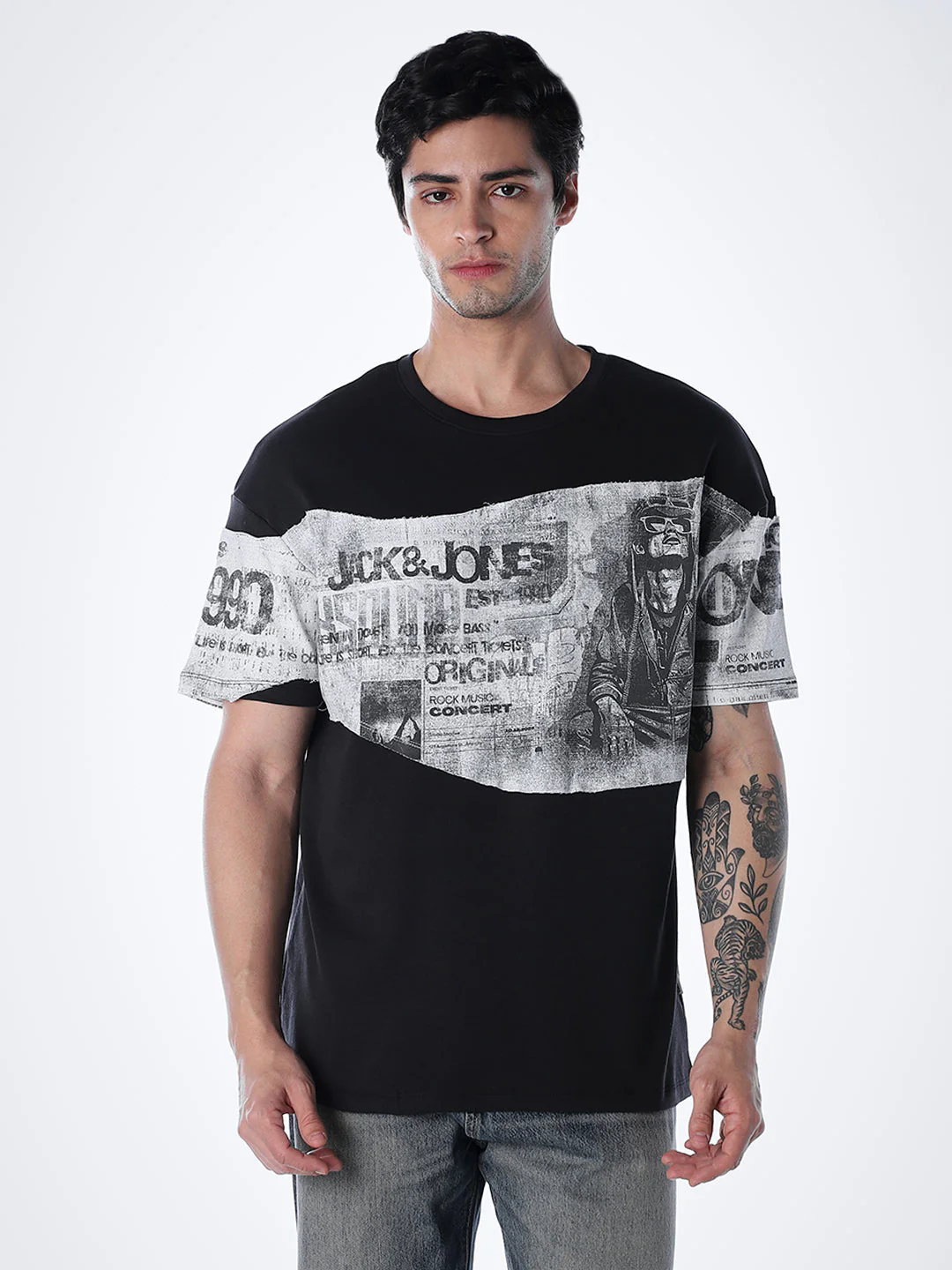 Patchwork Cotton Oversized T-shirt - Image 2