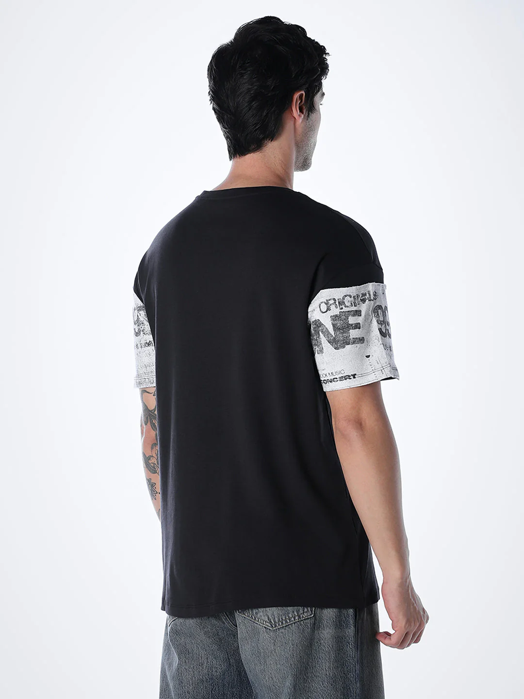 Patchwork Cotton Oversized T-shirt - Image 4