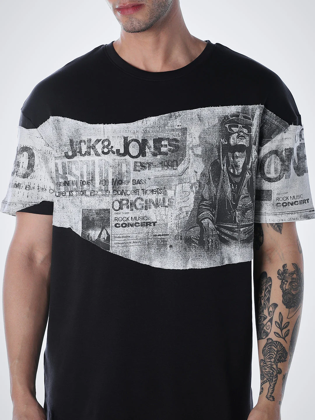 Patchwork Cotton Oversized T-shirt - Image 5