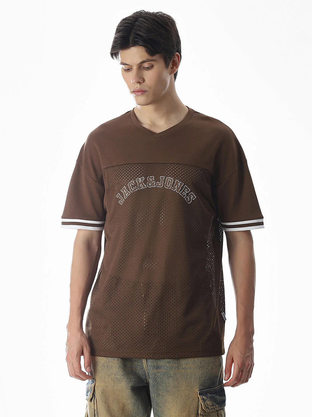 Brown Varsity Boxy Fit T-shirt - Image 2