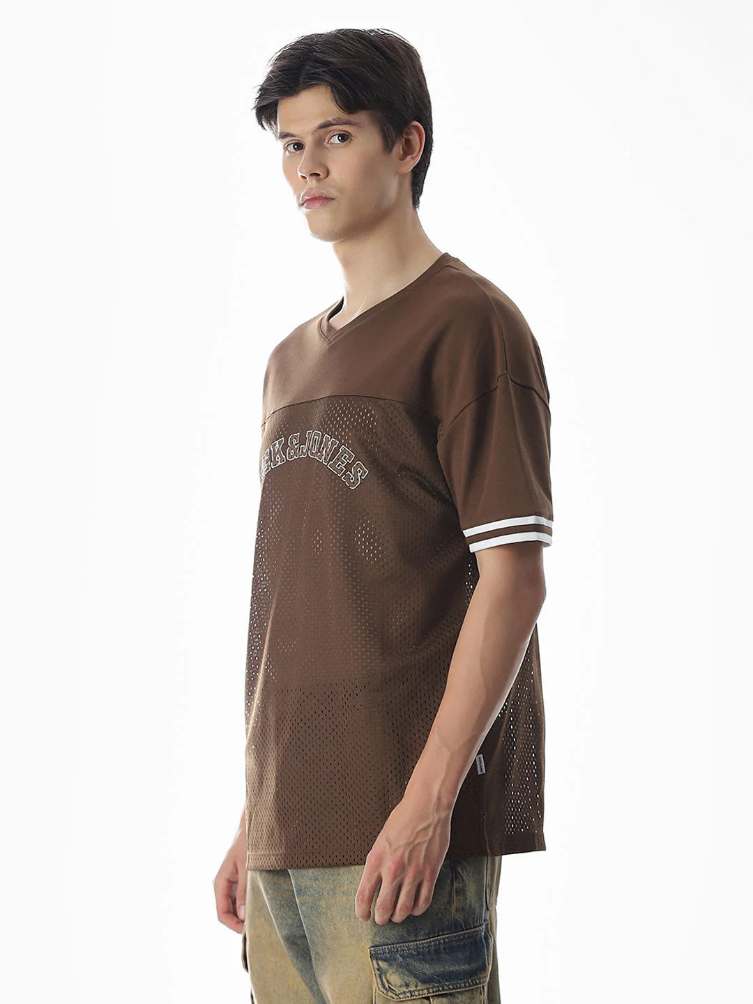 Brown Varsity Boxy Fit T-shirt - Image 3