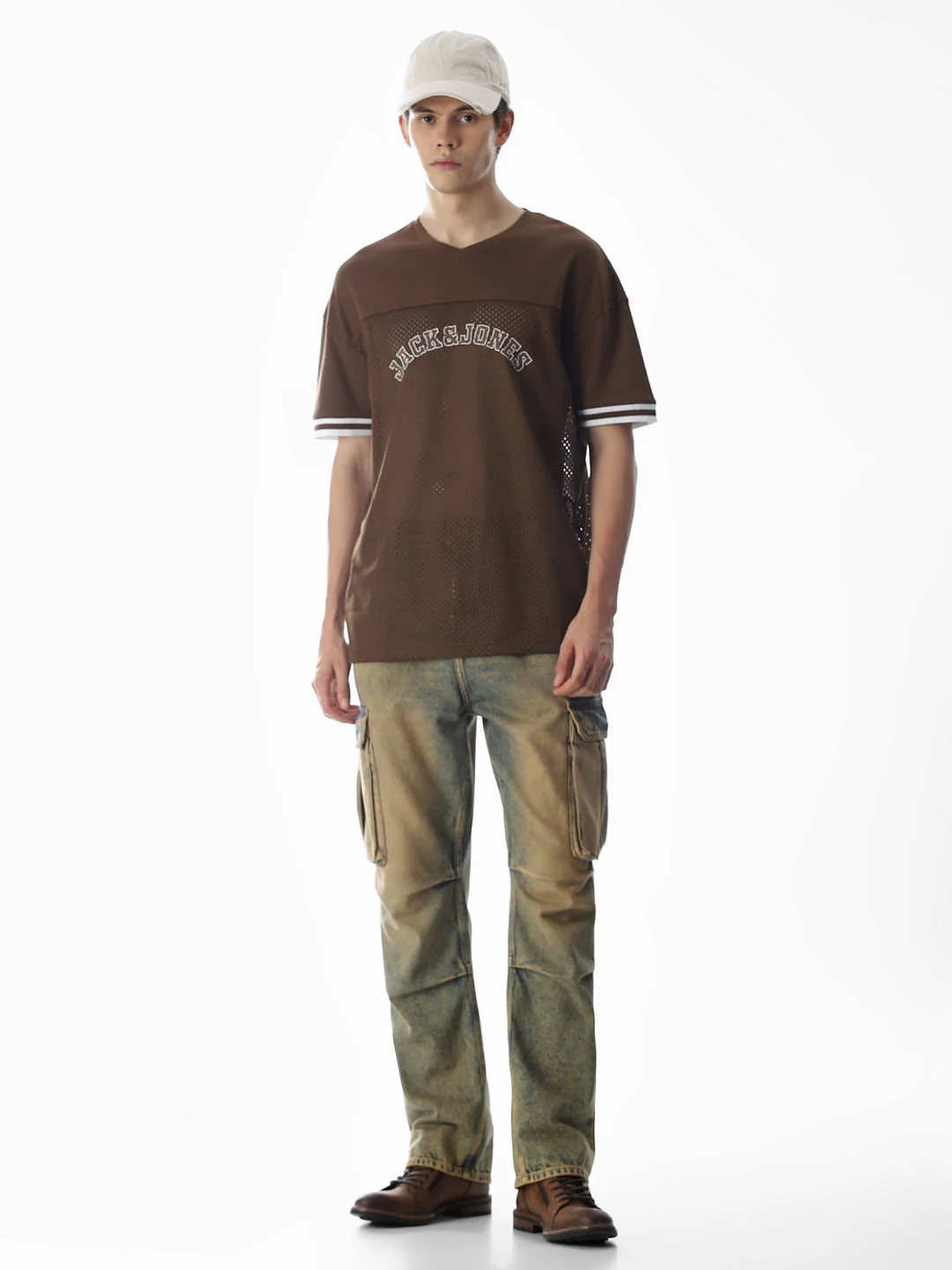 Brown Varsity Boxy Fit T-shirt - Image 6