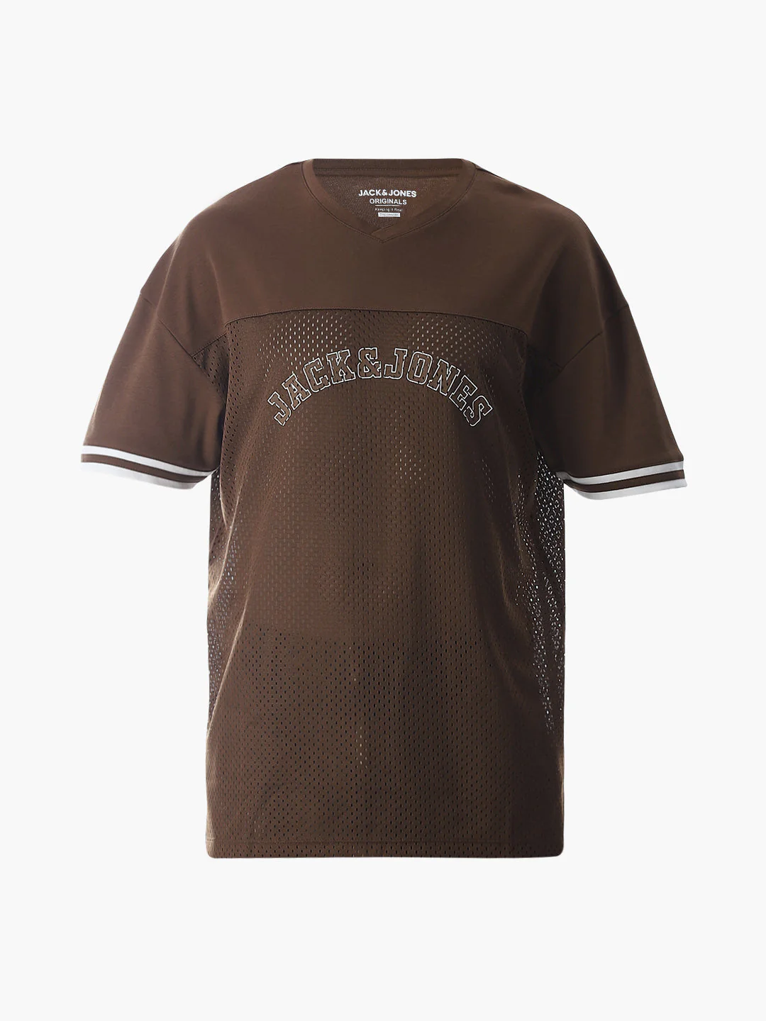 Brown Varsity Boxy Fit T-shirt - Image 7