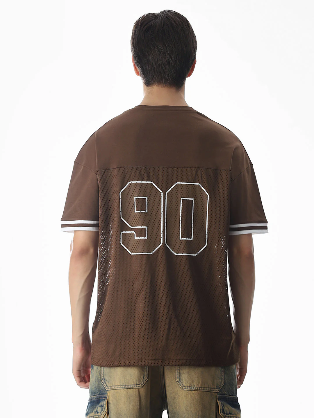 Brown Varsity Boxy Fit T-shirt - Image 9