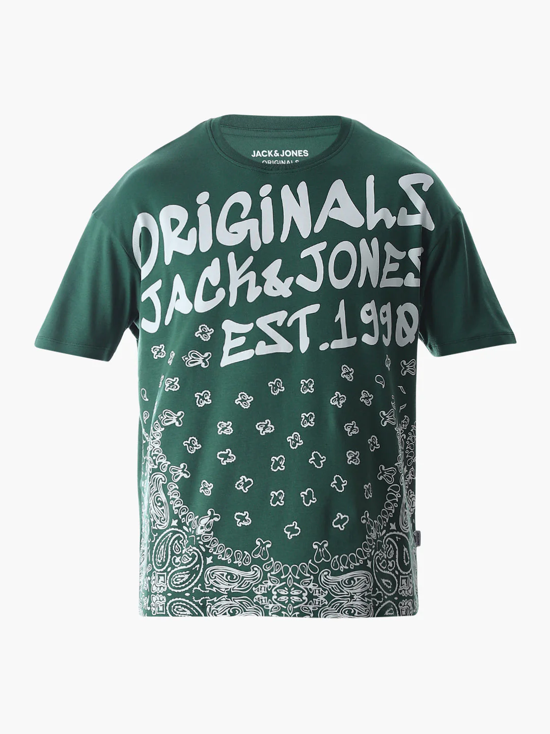 Green Logo Print Boxy Fit T-shirt - Image 7