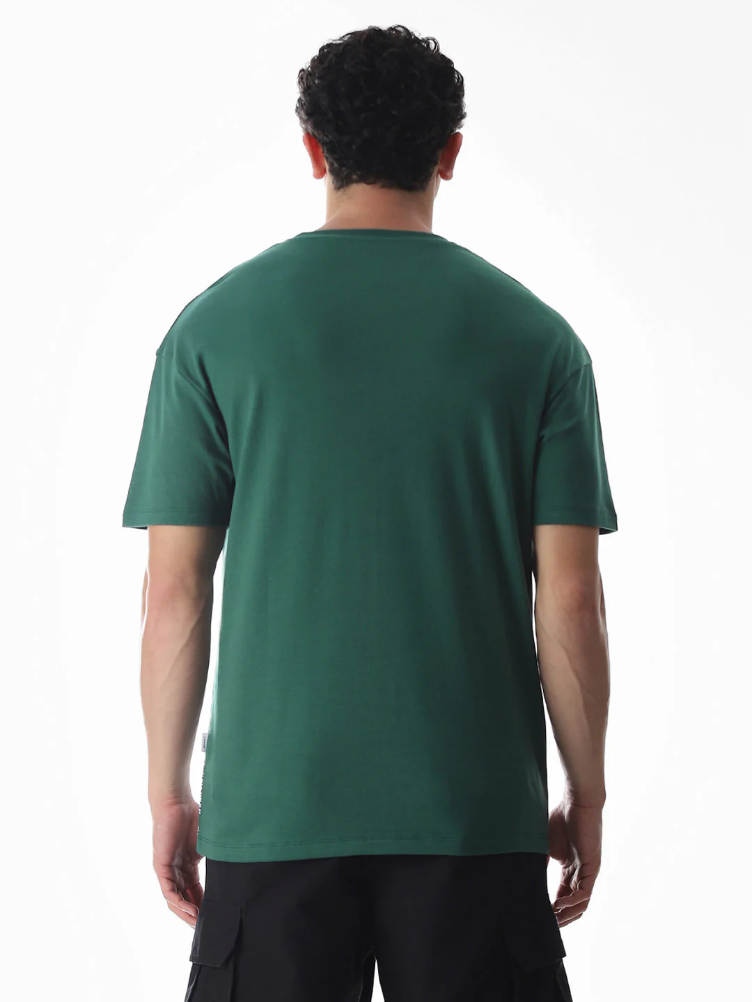 Green Logo Print Boxy Fit T-shirt - Image 9