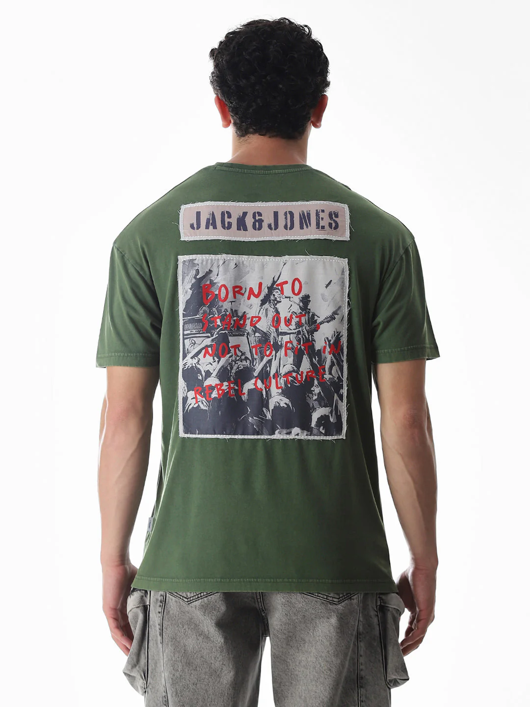 Green Slogan Print Boxy Fit T-shirt - Image 9