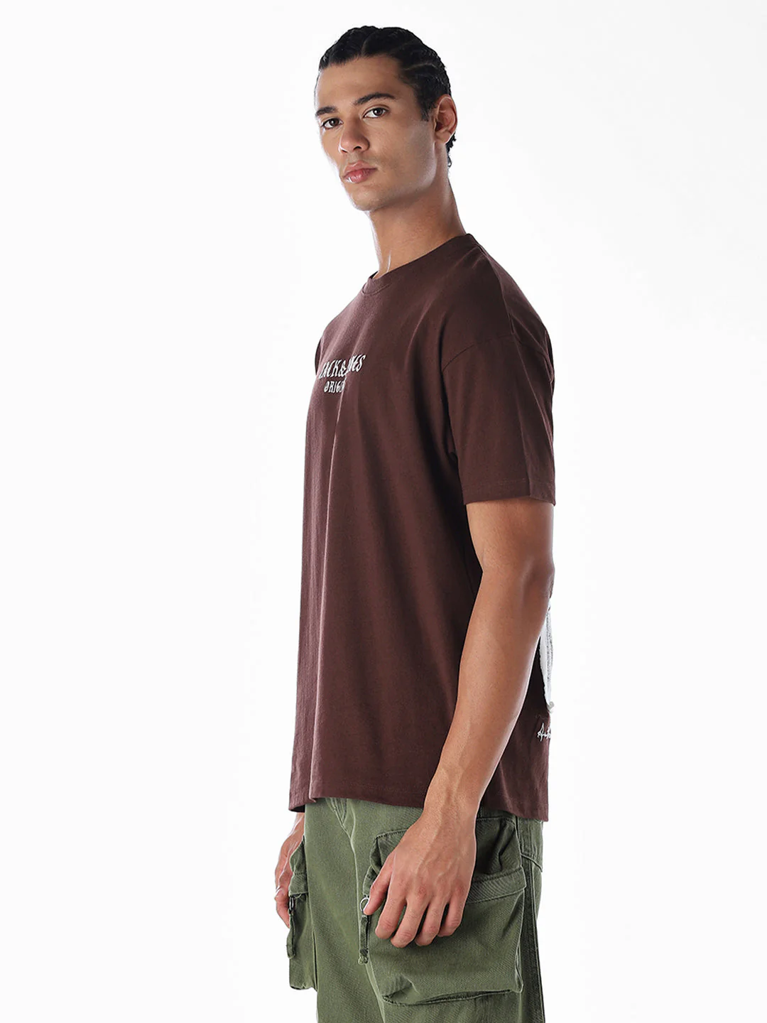 Embroidered Text Oversized T-shirt - Image 3