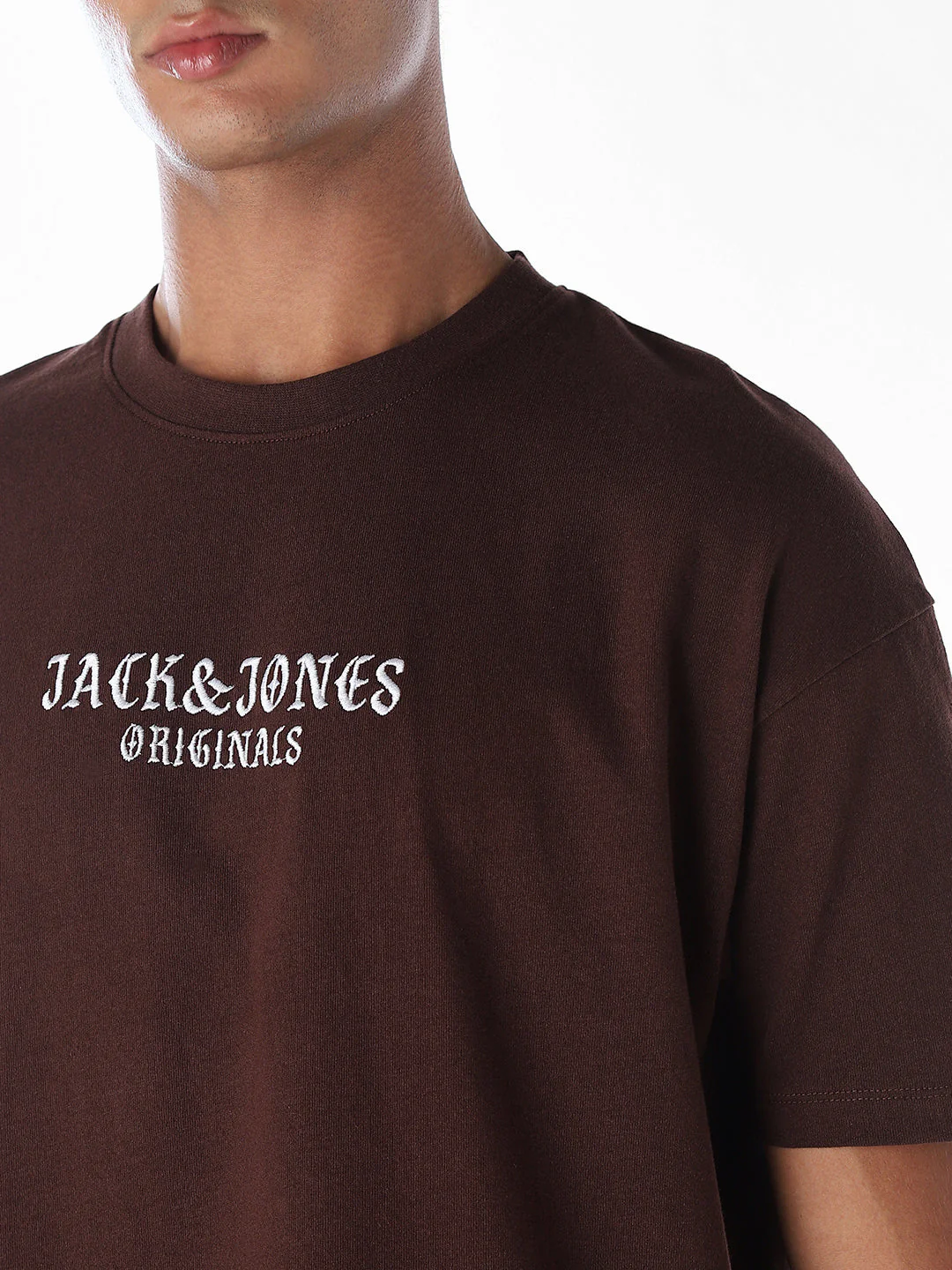 Embroidered Text Oversized T-shirt - Image 5