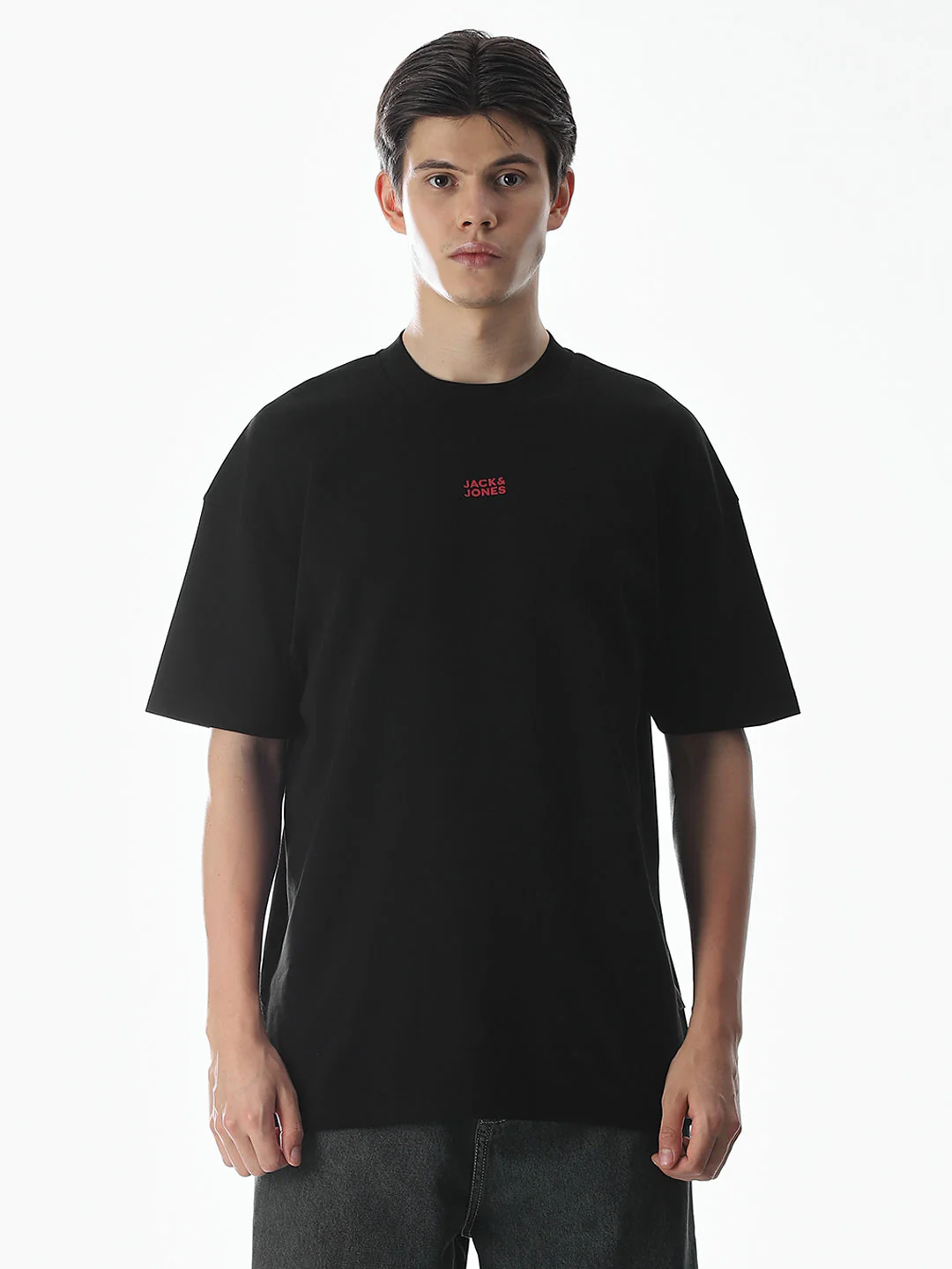Black Logo Print Oversized T-shirt - Image 8