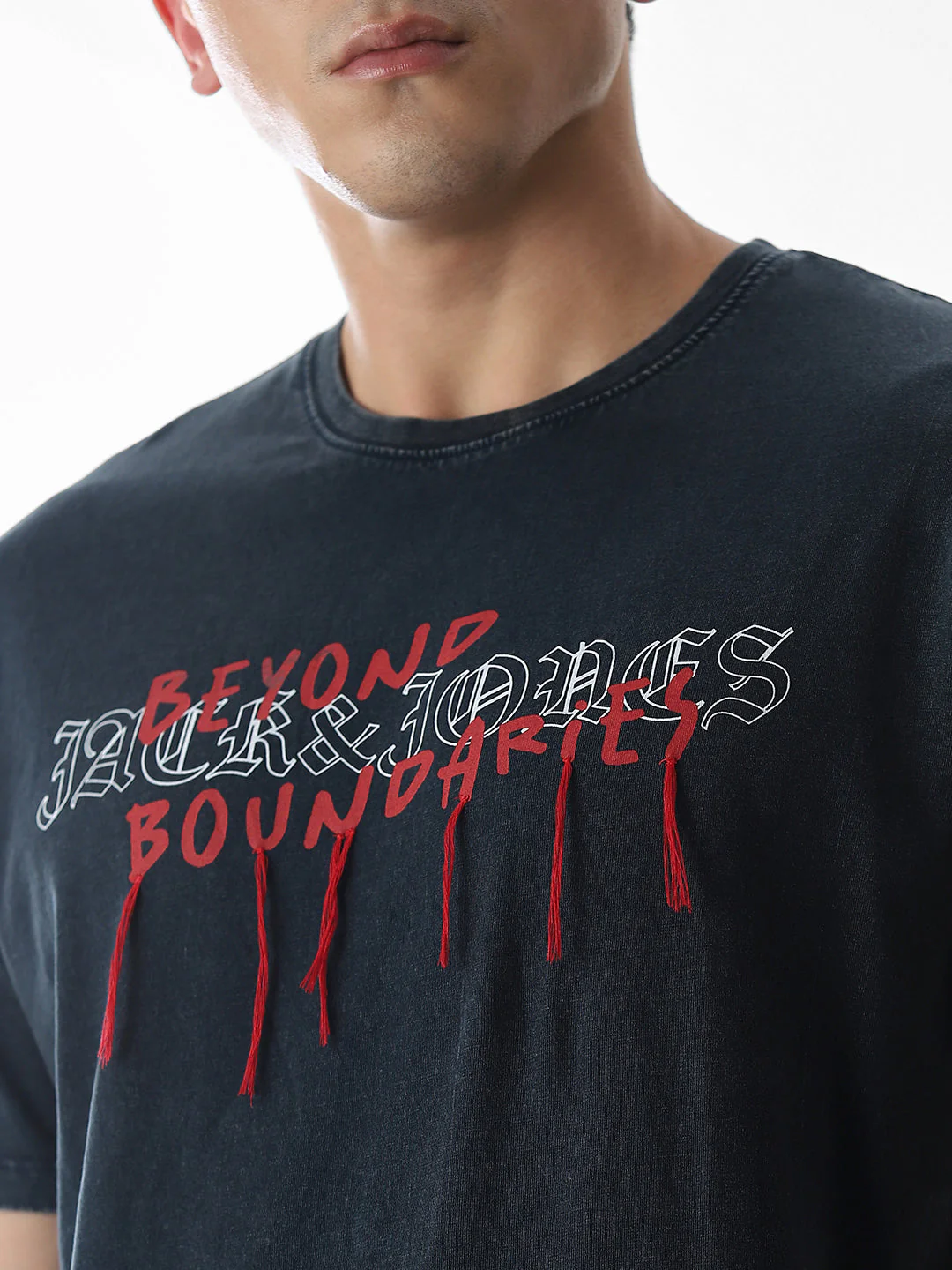 Blue Logo Text Boxy Fit T-shirt - Image 5