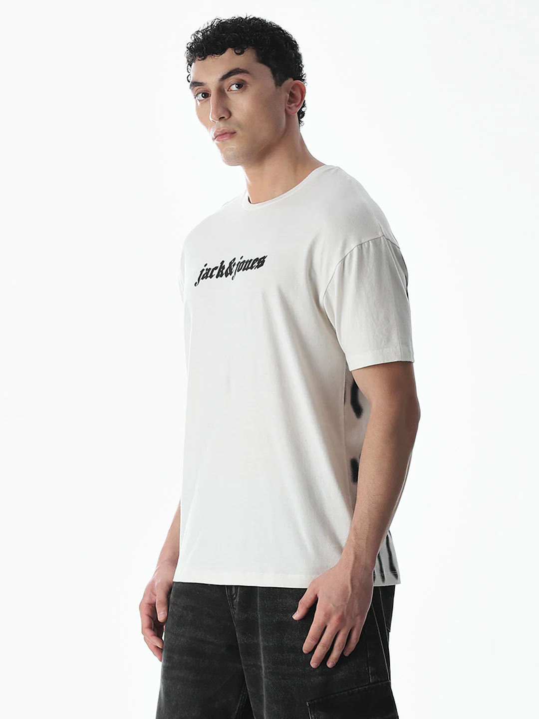 Typographic Print Oversized T-shirt - Image 3