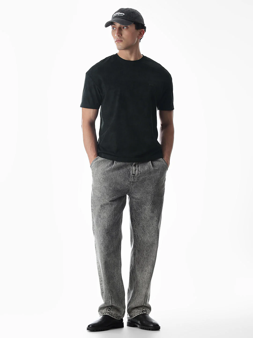 Black Cotton Oversized T-shirt - Image 6