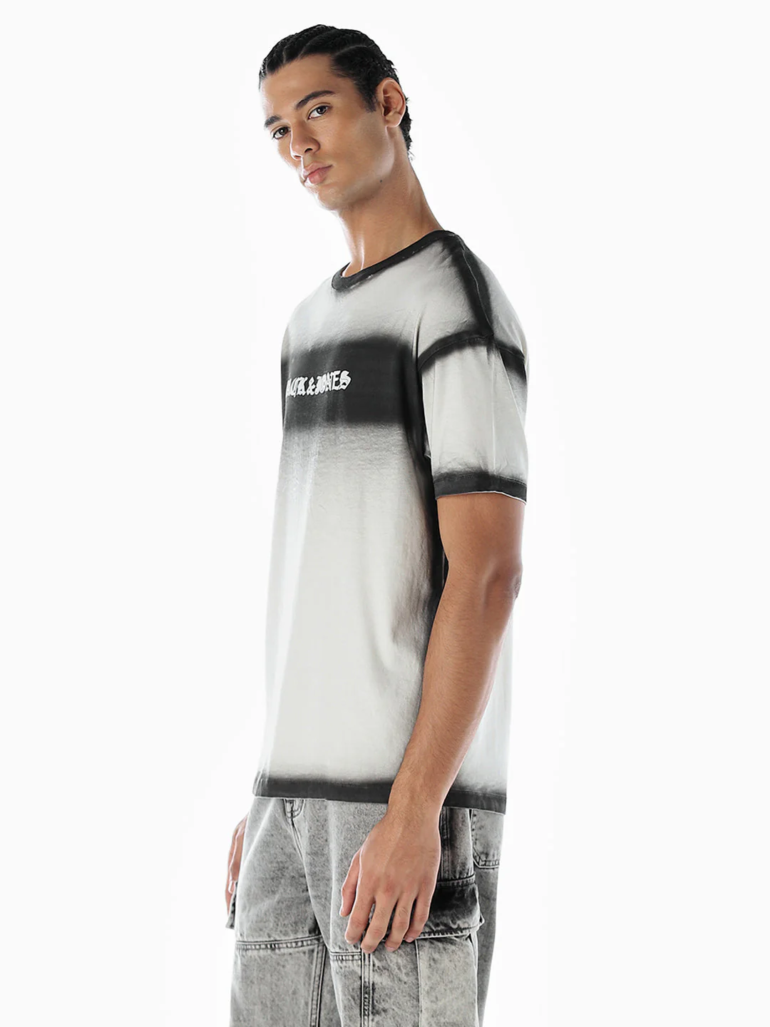 Printed Crew Neck Cotton T-Shirt - Image 3