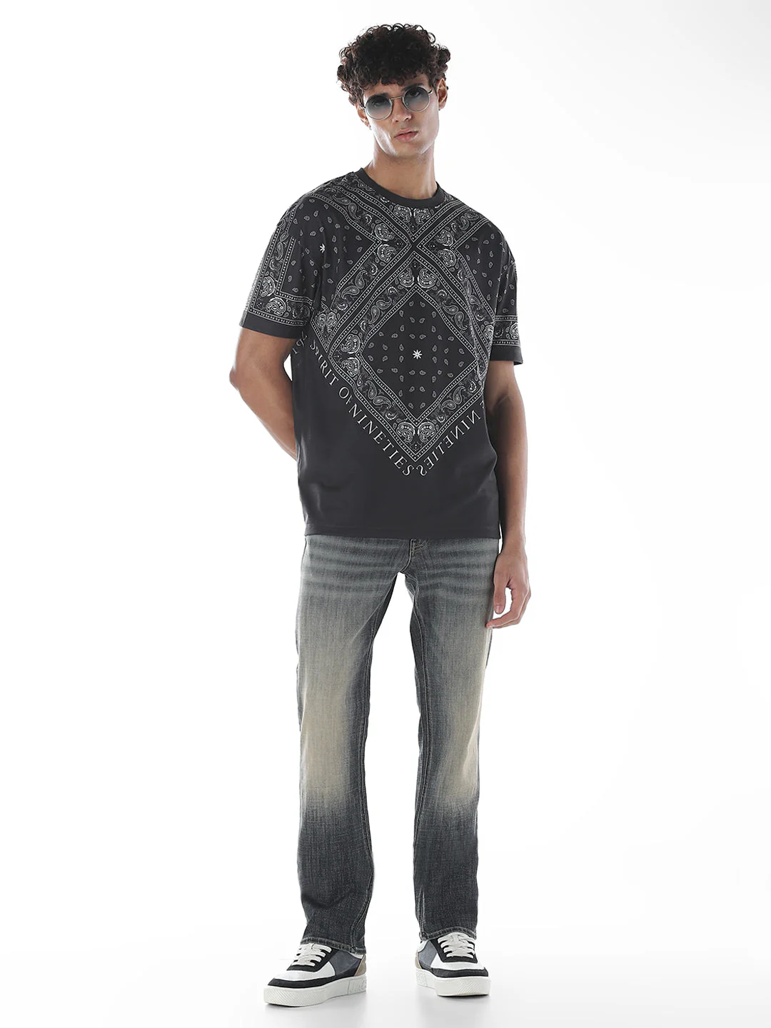 Printed Crew Neck Oversized T-shirt - Image 6