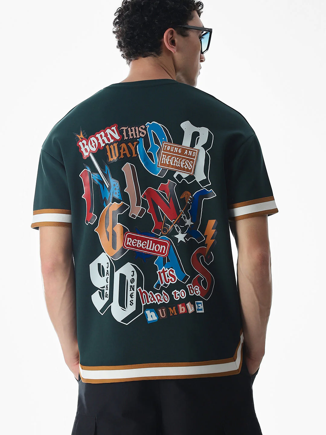 Green Varsity Drop Shoulder T-shirt