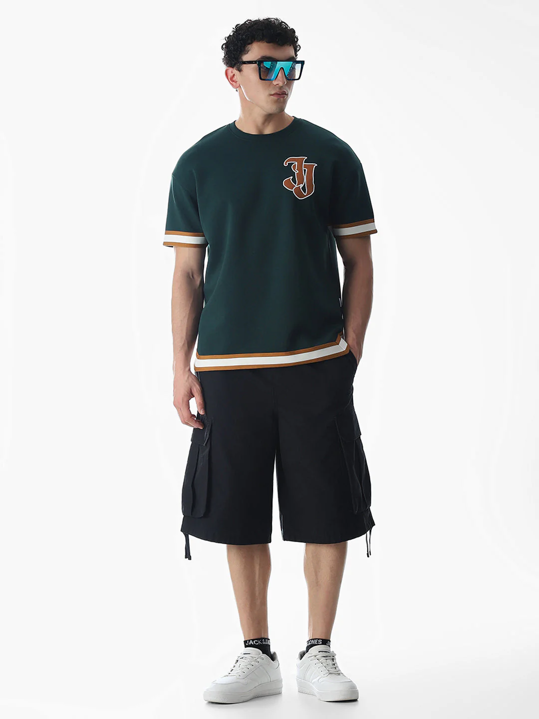 Green Varsity Drop Shoulder T-shirt - Image 6