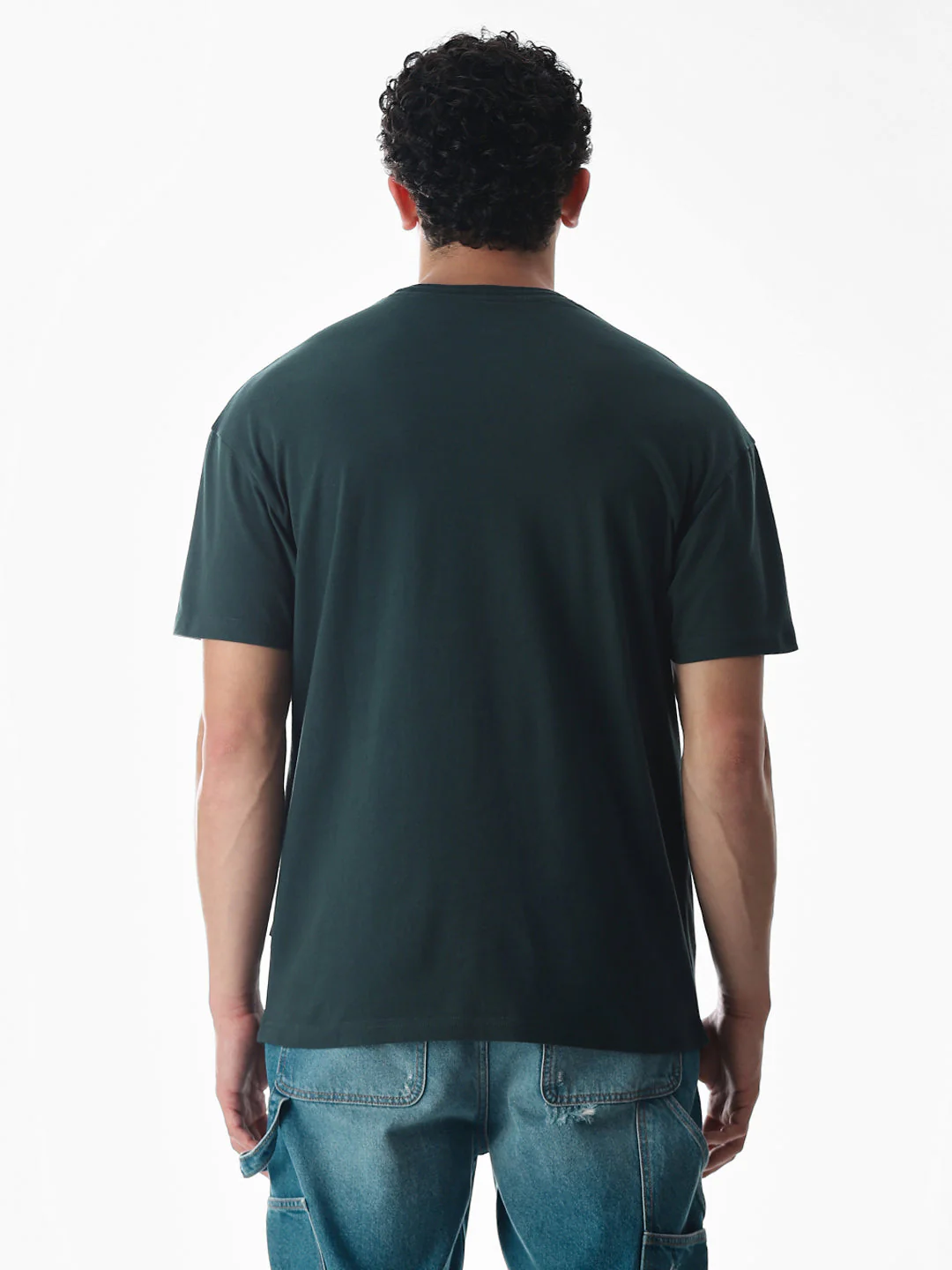 Green Embroidered Print Cotton T-shirt - Image 9