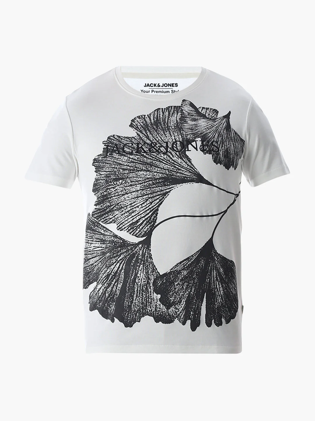 White Embroidered Print T-Shirt - Image 7