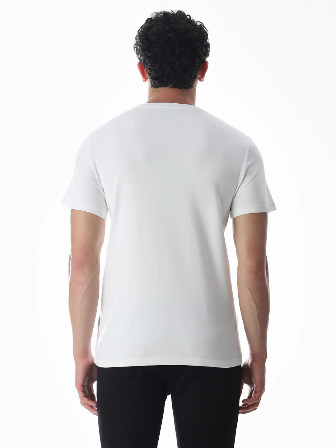 White Embroidered Print T-Shirt - Image 9