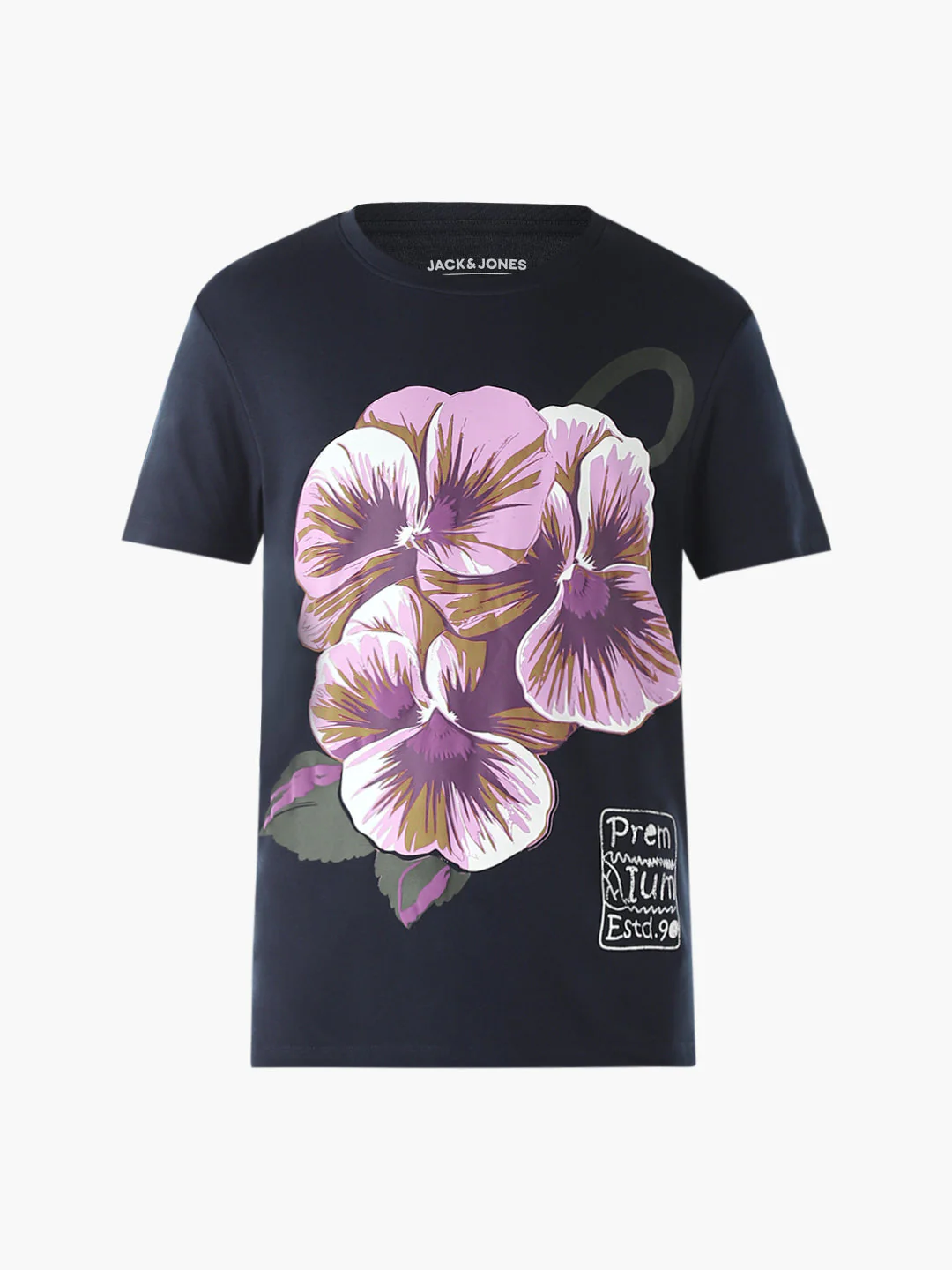 Navy Blue Printed T-shirt - Image 7