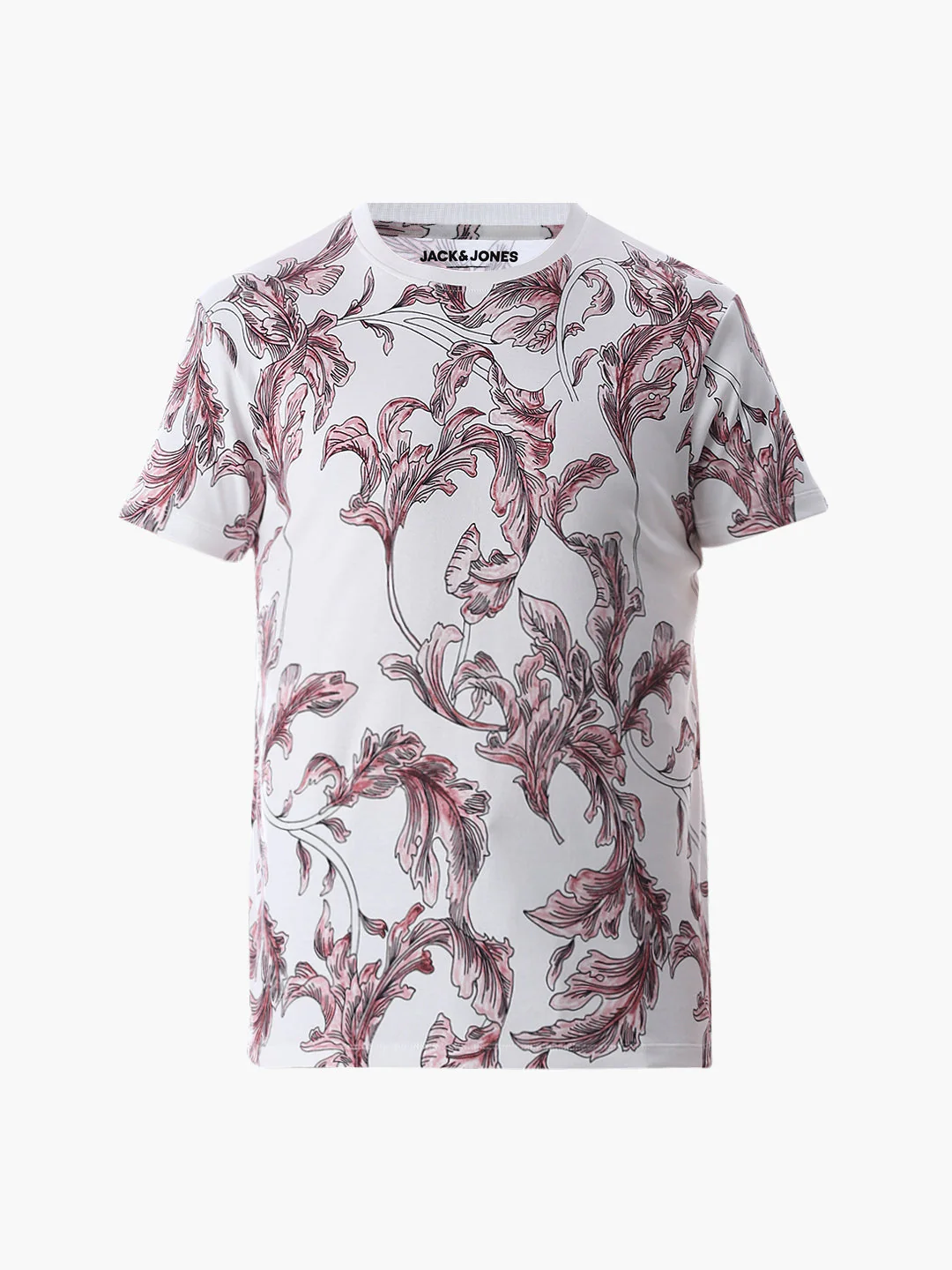 White Printed Cotton T-shirt - Image 7