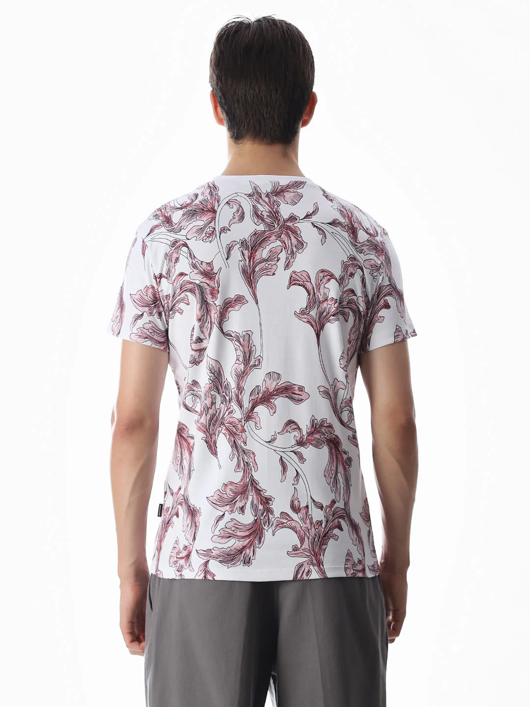 White Printed Cotton T-shirt - Image 9