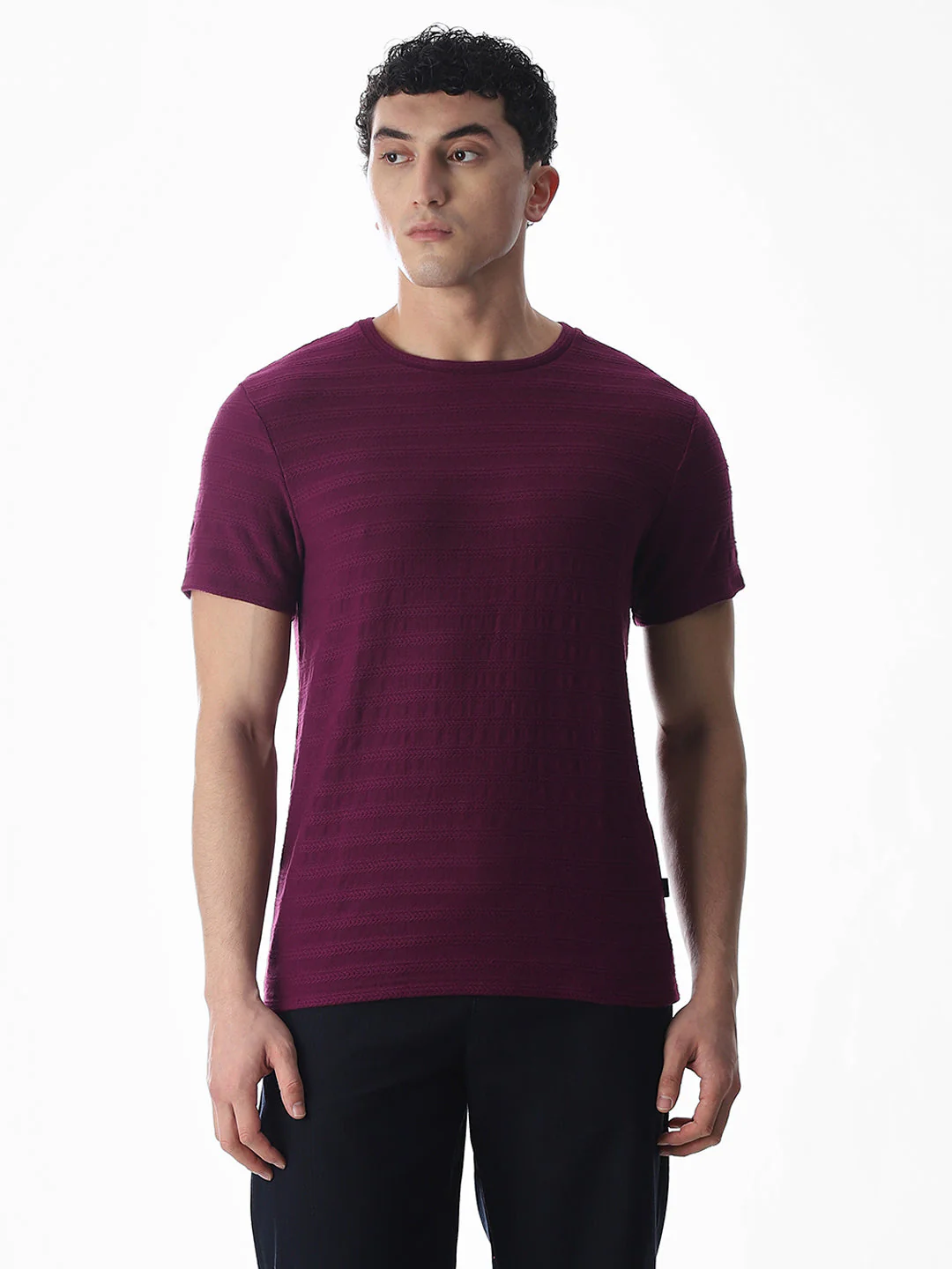 Jacquard Cotton T-shirt - Image 2