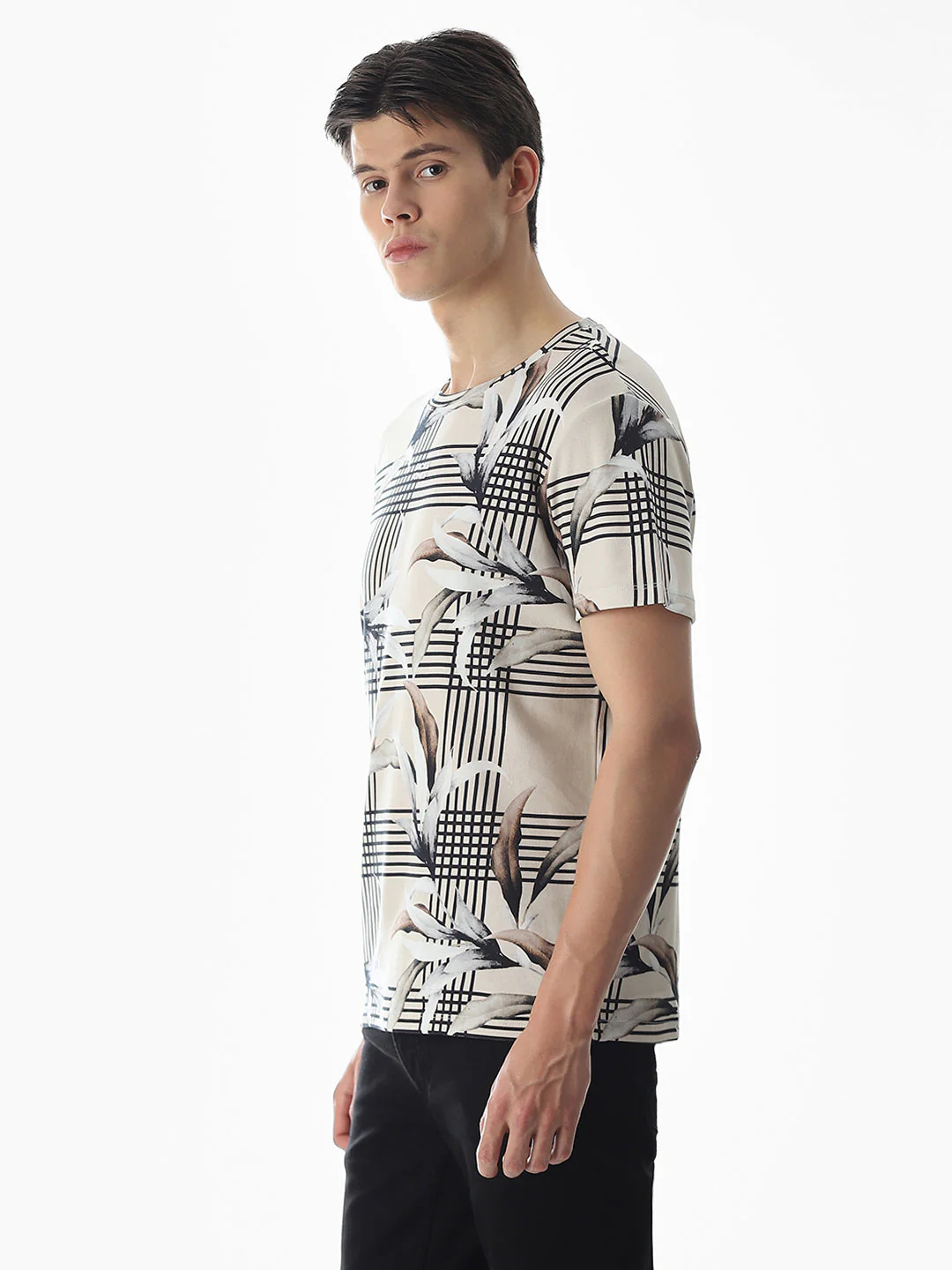 Printed Crew Neck T-shirt - Image 3