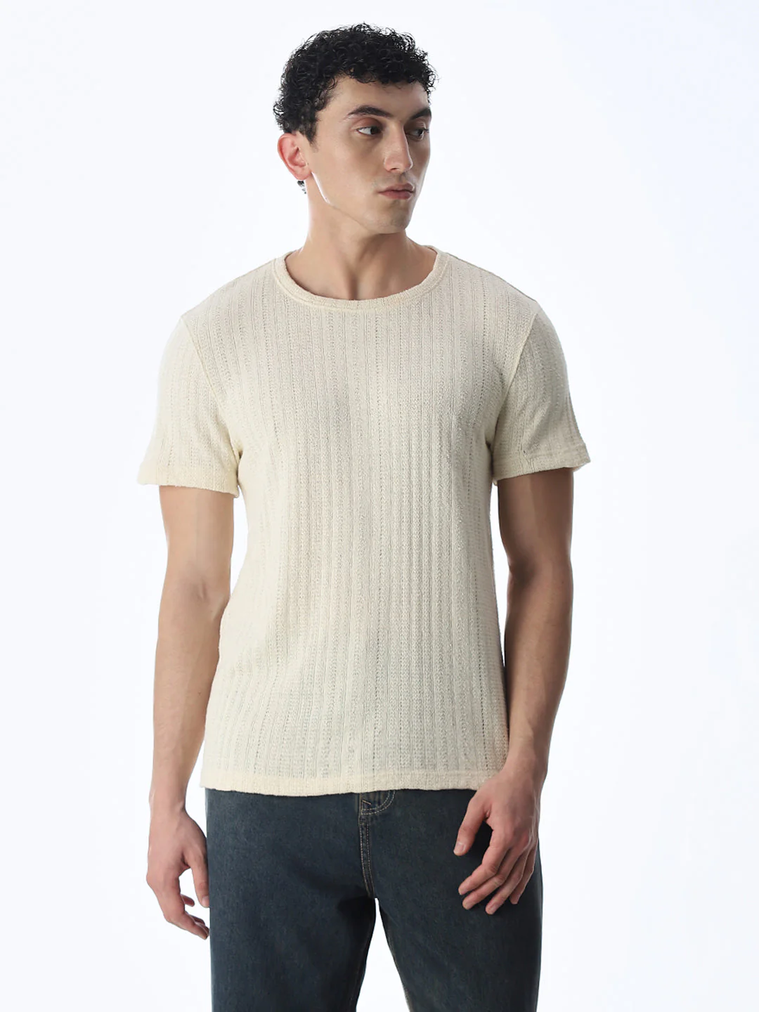 Jacquard Cotton T-shirt - Image 2